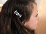Petite barrette mini bonbon prairie fleurie