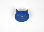 Barrette miaou bleu navy
