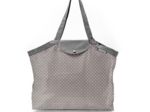 Sac cabas taille moyenne plissé pois gris clair