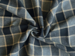 Tissu flanelle tartan noir sable