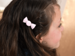 Petite barrette mini bonbon vichy rose