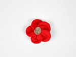 Mini Barrette Pétales de Fleur rouge