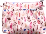 Pochette plissée herbier rose