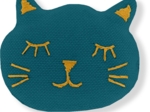 Barrette miaou bleu vert