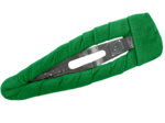 Barrette clic-clac tissu vert vif