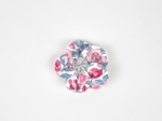 Mini Barrette Pétales de Fleur rose grenadine