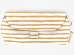 Etui à lunettes rayé or blanc