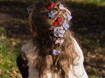 Barrette petit noeud rouge