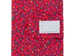 Protège carnet de santé pompons cerise