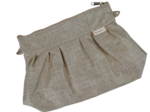 Mini pochette plissée lin doré