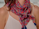 Foulard pompon calypso
