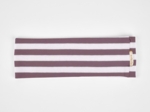 Bandeau jersey rayure aubergine blanc
