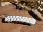 Barrette cheveux tressée  lin pailleté