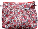 Pochette plissée rouge corolle