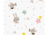 Tissu coton au mètre souris rêveuses ex935