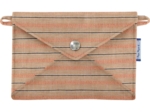 Petite pochette enveloppe rayure bronze cuivrée