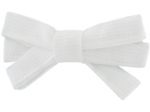 Barrette noeud ruban blanc