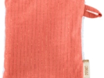 Mini-Gant Démaquillant gaze lurex corail