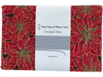 Coupon tissu 1 m poinsettia doré ex1106