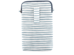 Pochette téléphone matelassée rayé bleu blanc