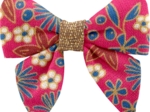 Barrette Mini Noeud Papillon badiane framboise