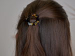 Barrette fleur petite leopard