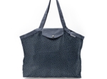Sac cabas taille moyenne plissé paille argent jean