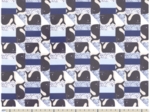 Coupon tissu enduit de 35cm  baleino bleu