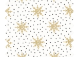 Tissu coton au mètre ex2655 noel flocons dorés