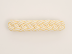 Barrette cheveux tressée rayé jaune