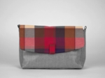 Rabat sac compagnon tartan lurex rubis