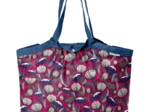 Sac cabas taille moyenne plissé pavot  fuchsia
