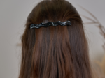 Barrette Vague Longue noir nacré
