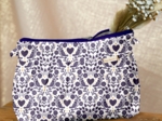 Pochette plissée scandinavia bleu