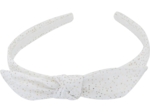 Serre-tête noeud  blanc pailleté