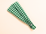 Bandeau fichu Enfant vichy vert menthe