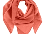 Foulard pompon gaze lurex corail