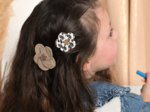 Mini Barrette Pétales de Fleur leopard