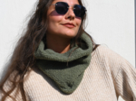 Echarpe tube adulte moumoute kaki