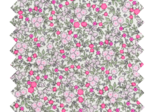 Coupon tissu 50 cm ex2431 floral mini rose fluo