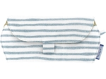 Etui à lunettes rayé bleu blanc