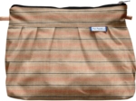 Pochette plissée rayure bronze cuivrée
