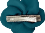 Petite Barrette Pétales de Fleur bleu vert