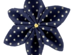 Barrette fleur étoile 4 etoile or marine 