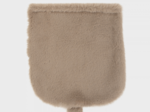 Rabat petite besace fourrure taupe