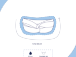 Bandeau croisé tartan fleuri