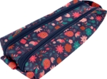 Trousse double compartiment huppette fleurie