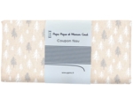 Coupon tissu 50 cm ex2653 noel sapins pailletés ivoire
