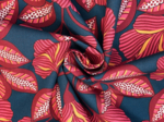 Tissu coton au mètre ex2577 calypso bordeaux