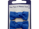 Barrettes clic-clac petits noeuds bleu navy